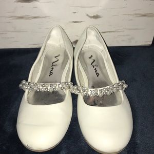 White lightly used Mary-Janes